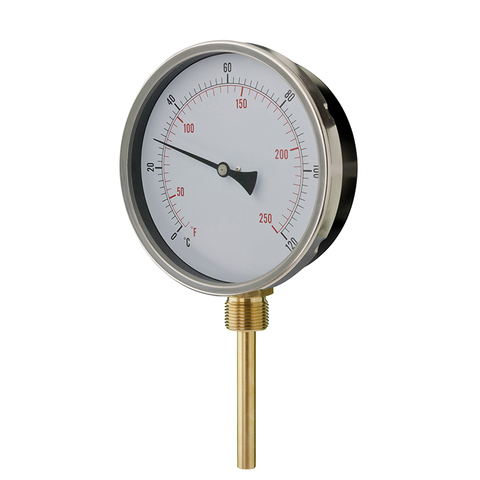 H & V 100mm Temperature Gauges - Bottom Stem